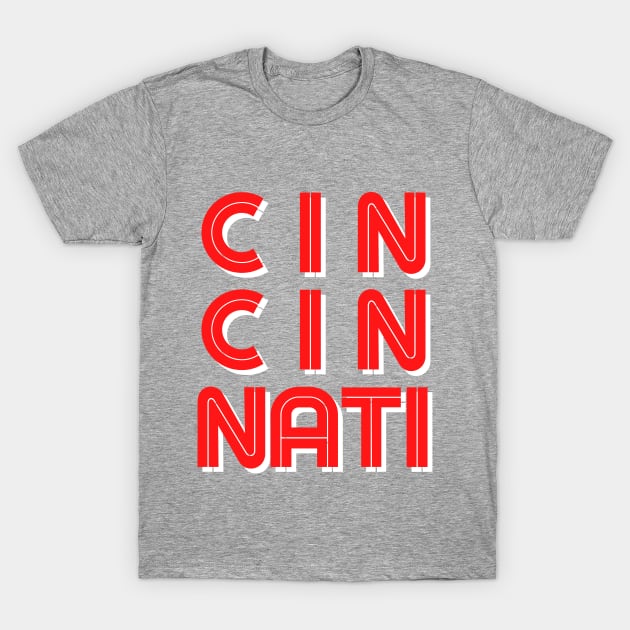 Cincinnati Retro T-Shirt by AwkwardTurtle